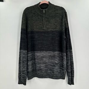 Urban Pipeline Men’s 1/4 Zip Mock Neck Color Block Sweater Size XL